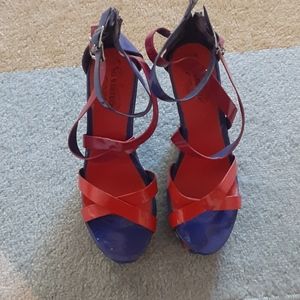 Fun, Multicolored Wedge Sandals